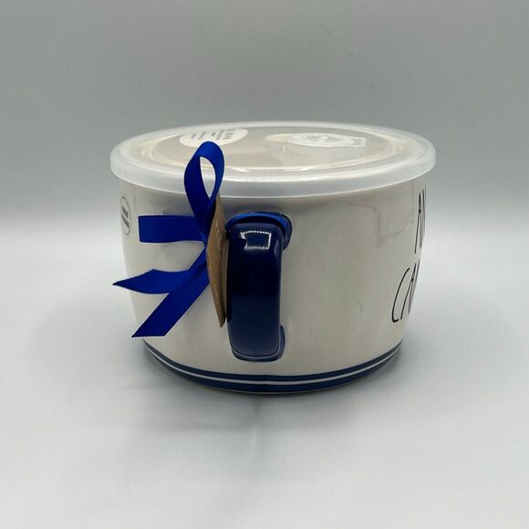 Rae Dunn Ratatouille ANYONE CAN COOK Double Sided Bowl Mug With Vented Lid ~ NEW - Picture 2 of 6